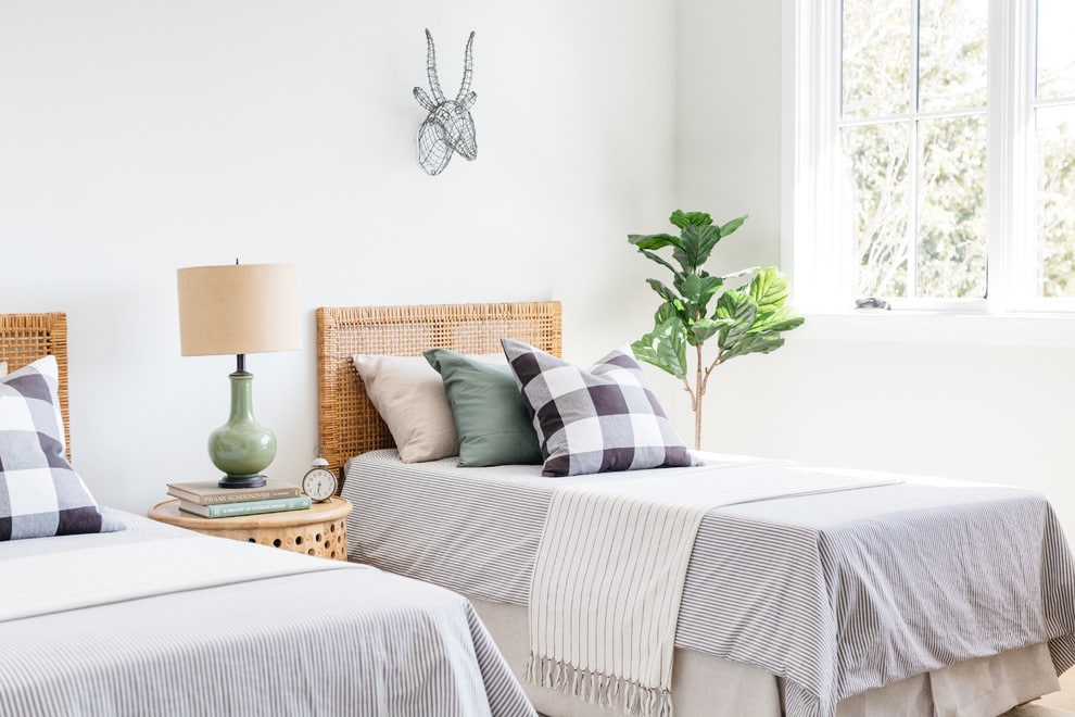 Twin farmhouse bedroom