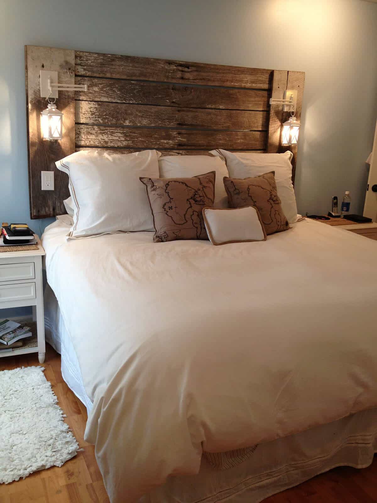 rustic farmhouse bedroom headboard