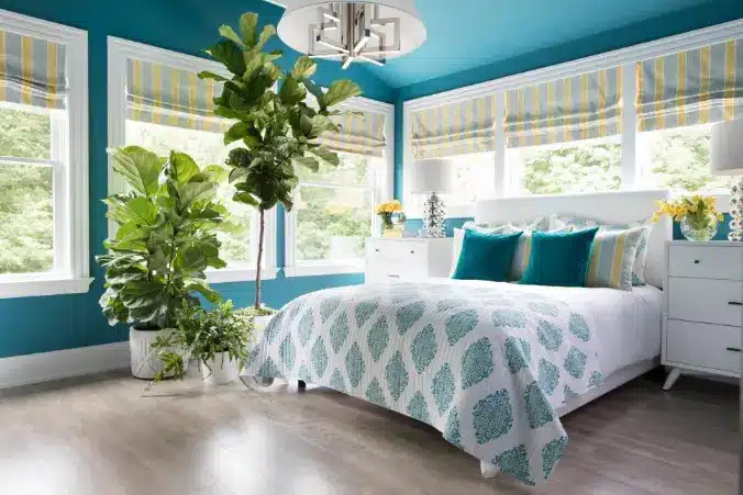 teal color palettes for bedroom