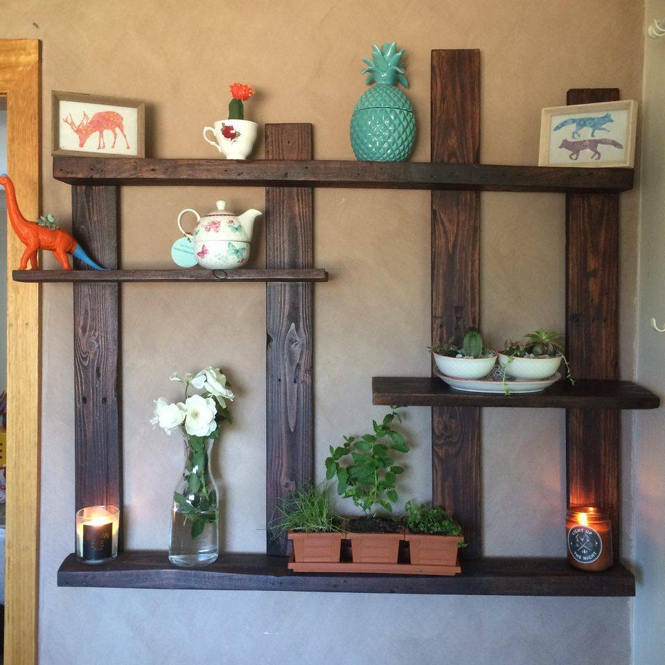 diy pallet shelves instructions