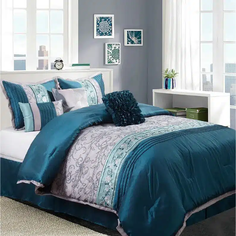 teal decorations for bedroom