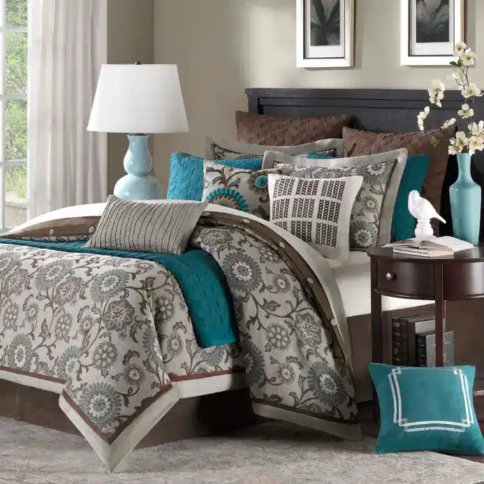 teal and coral bedroom ideas