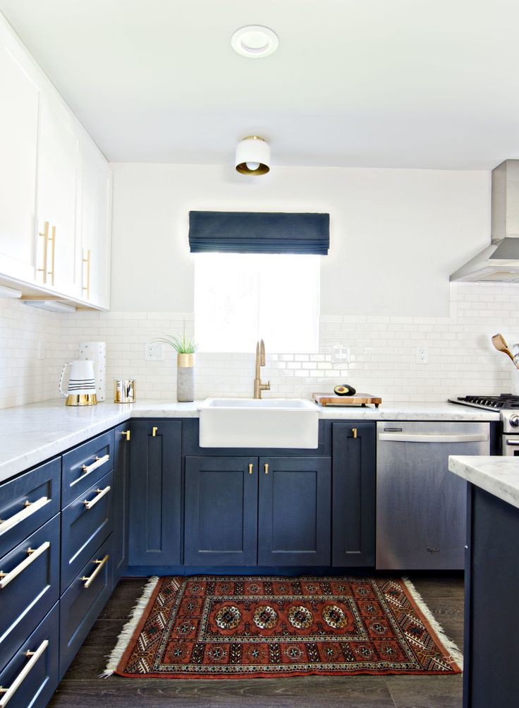 Navy Blue Farmhouse Kitchen