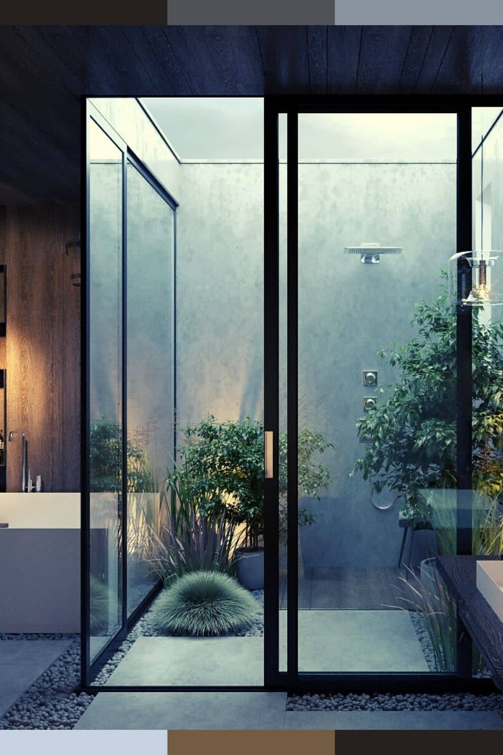 modern bathroom door