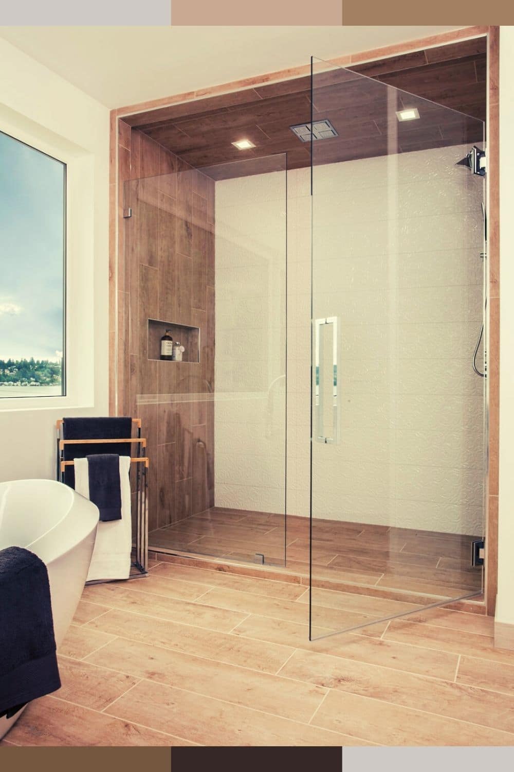 glass doors bathroom