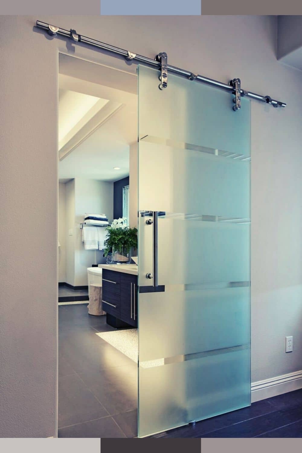 sliding door bathroom