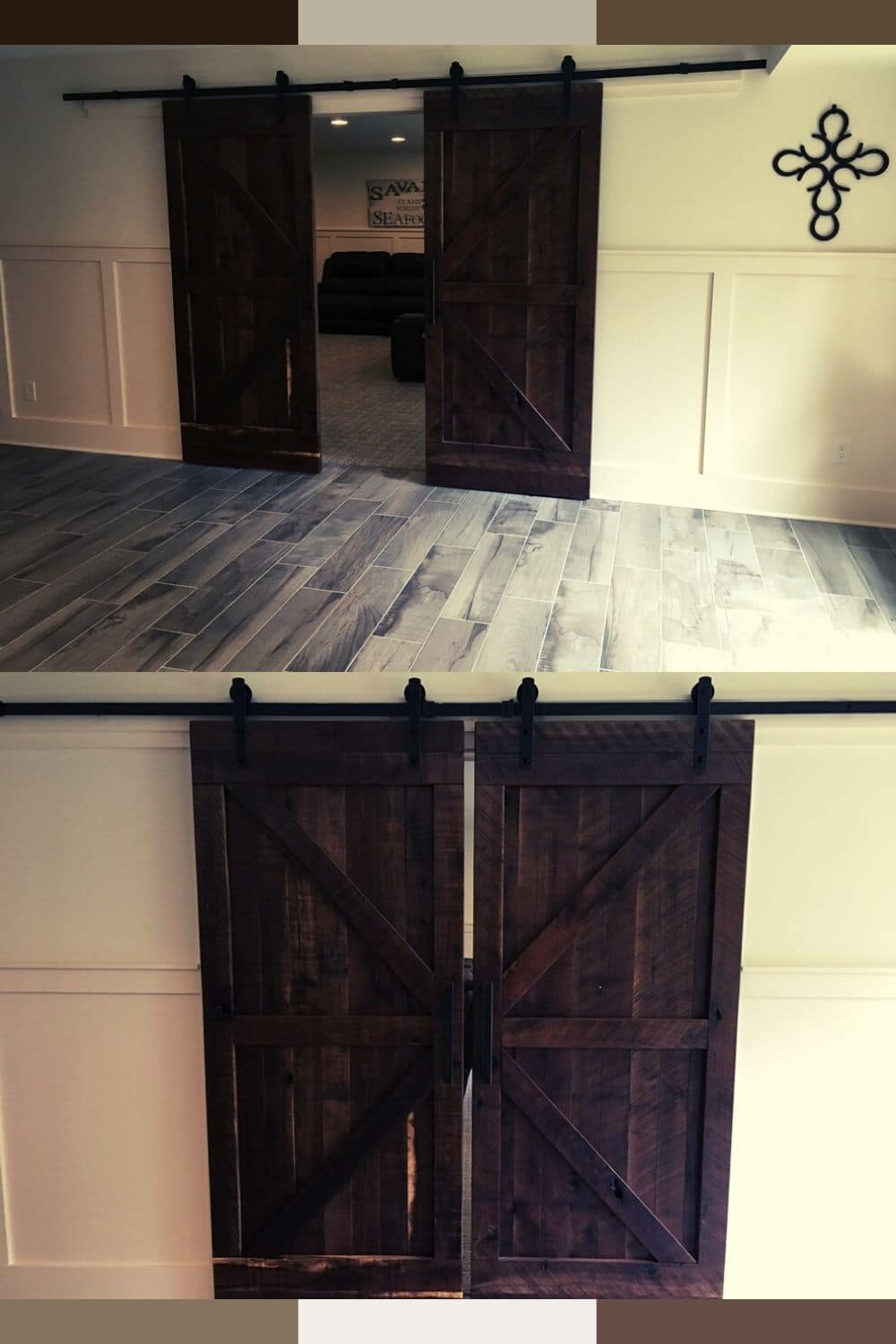 black exterior barn door hardware