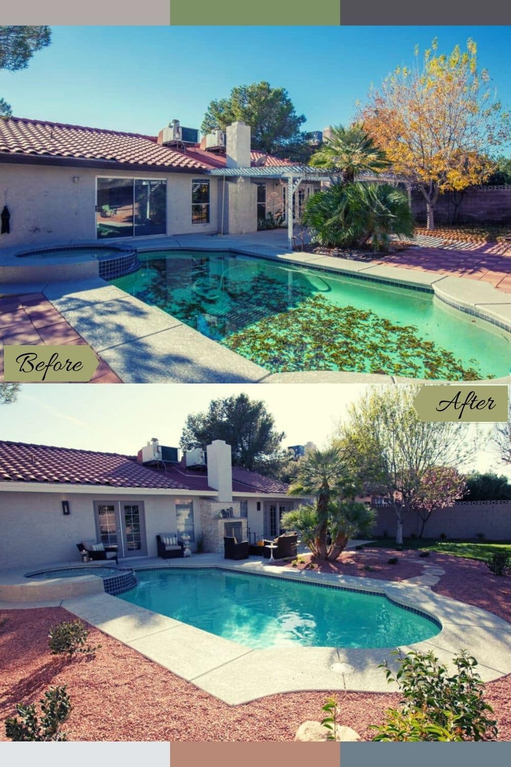 pool remodel before and after photos