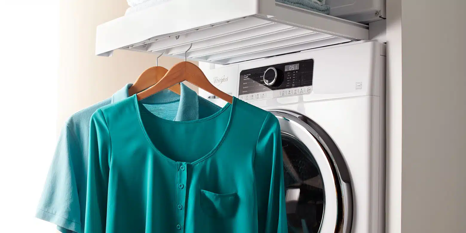 hang polyester up to avoid shrinkage