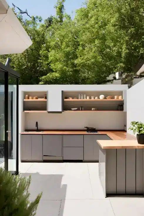 Modern Minimalism Stunning Outdoor Kitchen Designs