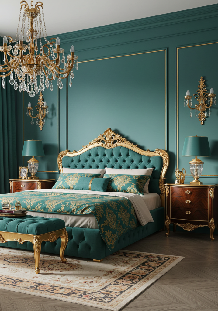 Teal and Gold Bedroom Ideas