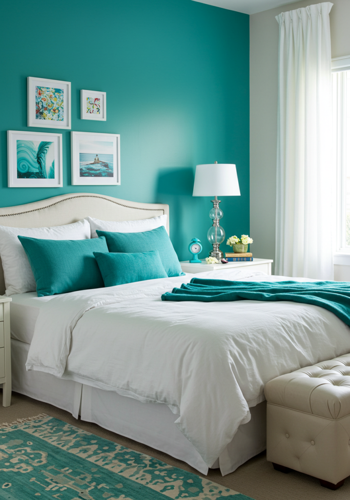 Teal and White Bedroom Ideas