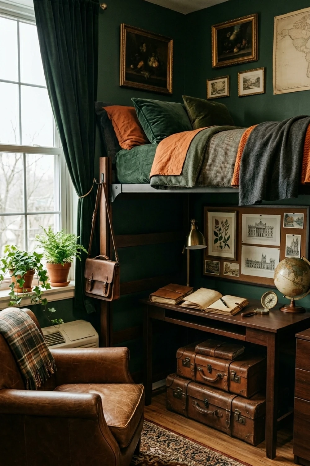 20-creative-lofted-bed-dorm-room-ideas-to-maximize-your-living-space-moody-academia-and-dark-green.webp