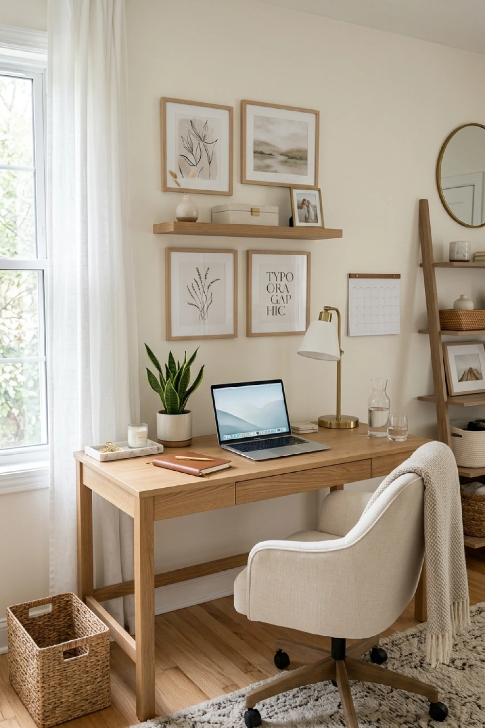 home-office-ideas-for-women-ladder-shelf-organization.webp