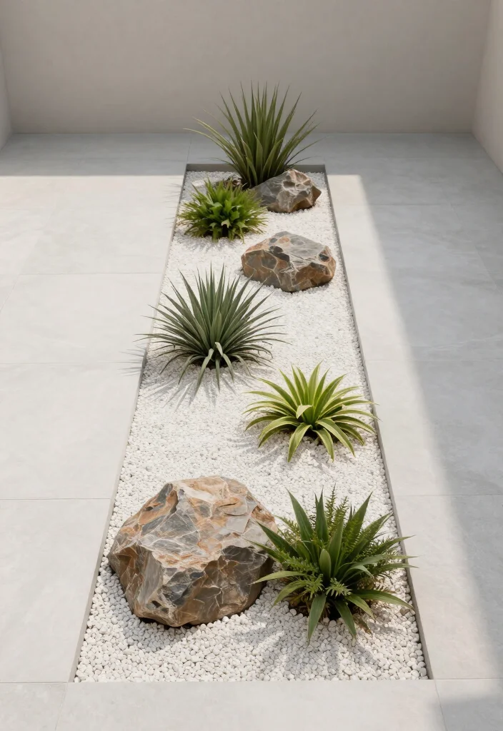 17 Beautiful Narrow Flower Bed Ideas That Will Transform Your Garden (You Won't Believe #5!) - 11. Minimalist Zen Gardens 1