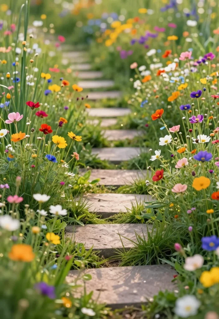 17 Beautiful Narrow Flower Bed Ideas That Will Transform Your Garden (You Won't Believe #5!) - 5. Whimsical Wildflower Meadows 1