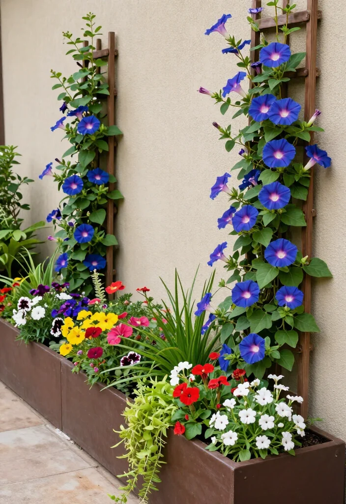 17 Beautiful Narrow Flower Bed Ideas That Will Transform Your Garden (You Won't Believe #5!) - 6. Vertical Flower Gardens 1