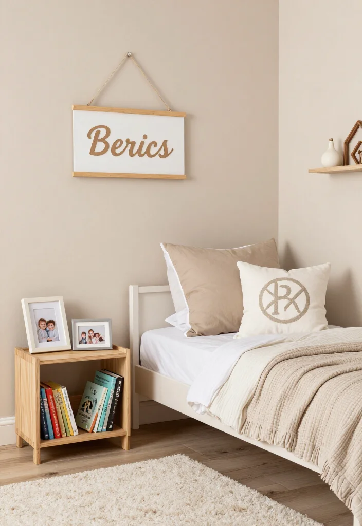 17 Neutral Toddler Bedroom Ideas That'll Make You Say 'I Want That for My Child!' - 11. Personalized Touches 1