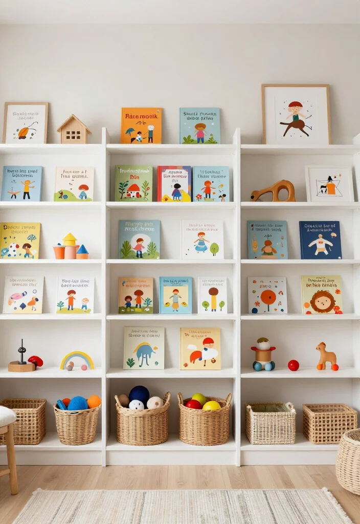 17 Neutral Toddler Bedroom Ideas That'll Make You Say 'I Want That for My Child!' - 13. Wall Shelves for Display 1