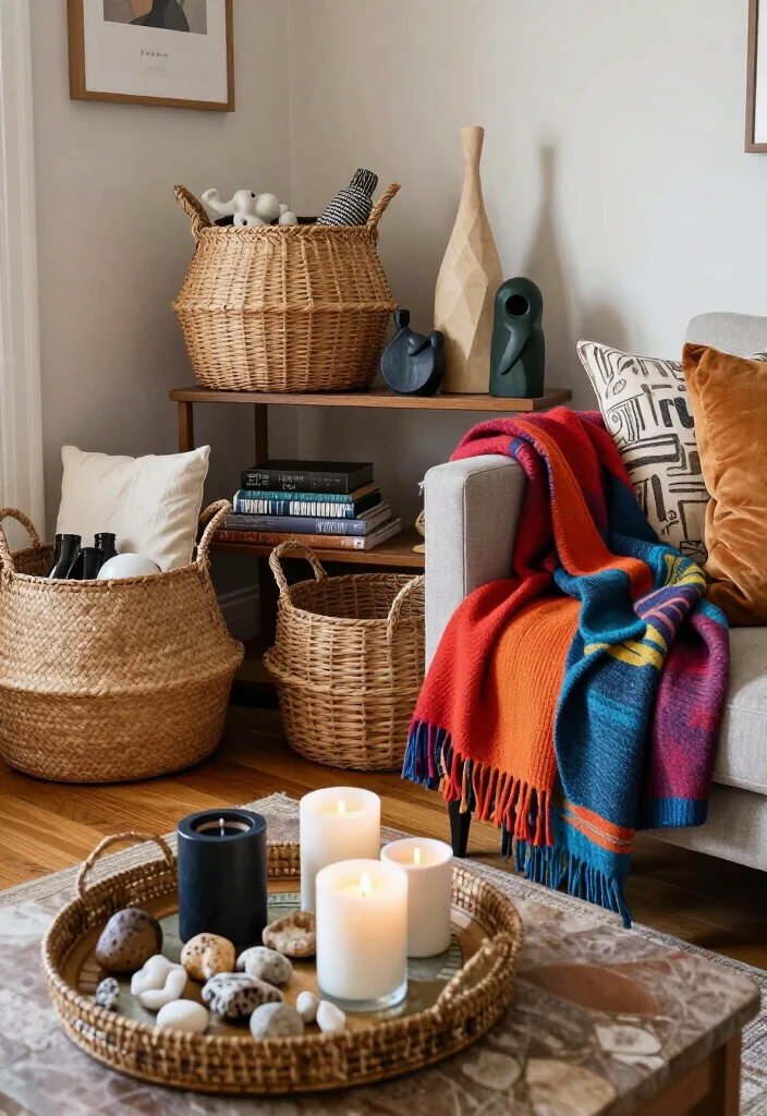 19 Stunning African Boho Living Room Designs That'll Transform Your Space! - 6. Eclectic Accessories 1