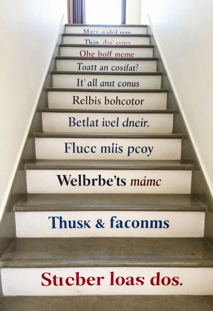 20 Creative Stair Riser Stickers That Will Elevate Your DIY Game (Can You Handle #6?) - 10. Inspirational Quotes 1