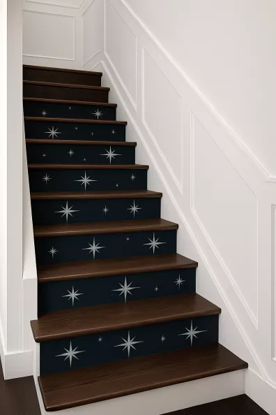 20 Creative Stair Riser Stickers That Will Elevate Your DIY Game (Can You Handle #6?) - 16. Custom Designs 1