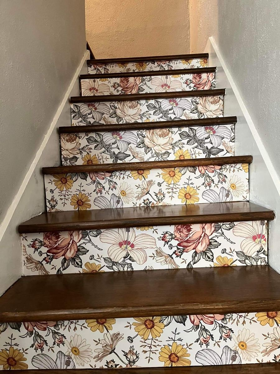 20 Creative Stair Riser Stickers That Will Elevate Your DIY Game (Can You Handle #6?) - 5. Nature’s Palette 1
