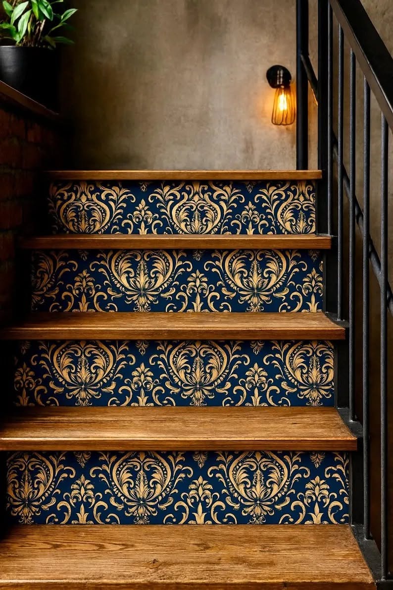 20 Metallic Accents for Stair Risers That Will Wow Your Guests! - 13. Polished Nickel for a Sleek Look 1